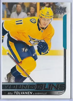 2018-19 Upper Deck #217 Eeli Tolvanen RC (Young Guns)