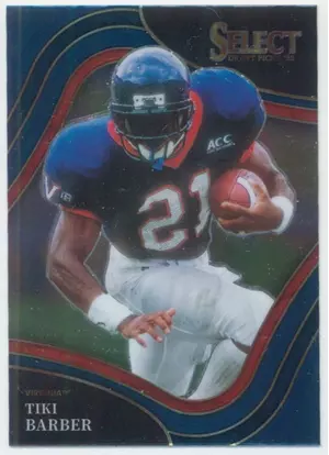 2022 Panini Select Draft Picks - Tiki Barber #190 Field Level Blue Parallel