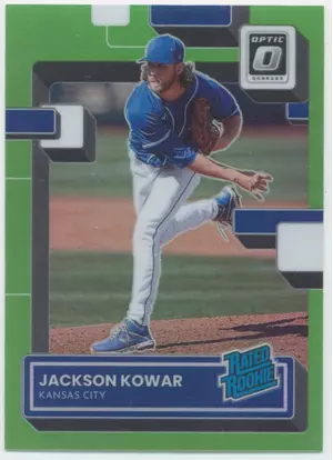 2022 Panini Donruss Optic - Jackson Kowar #46 Rated Rookie Lime Green Prizm Parallel