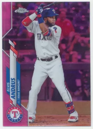 2020 Topps Chrome - Elvis Andrus #158 Pink Refractor Parallel