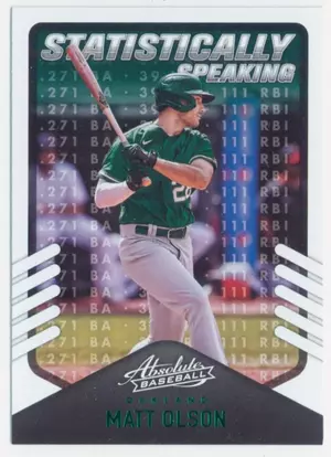 2021 Panini Absolute Retail - Matt Olson #SS-4 Statistically Speaking Green Parallel