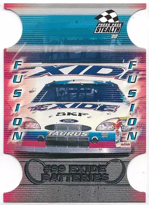 2000 Press Pass Stealth Fusion #FS26 Exide Batteries (Jeff Burton)