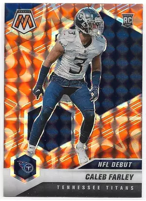 2021 Mosaic Prizm Reactive Orange #258 Caleb Farley