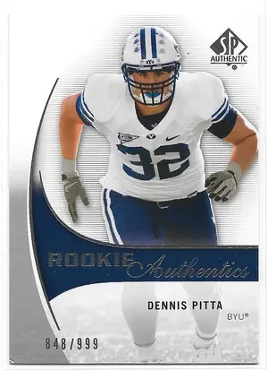 2010 SP Authentic (Rookie Authentics) #217 Dennis Pitta RC (848/999) *