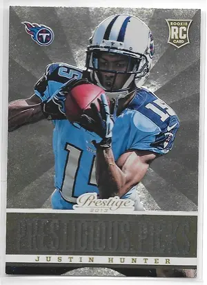 2013 Prestige Prestigious Picks Gold #12 Justin Hunter