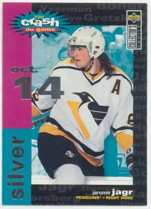1995-96 COLLECTOR'S CHOICE - JAROMIR JAGR #C7 YOU CRASH THE GAME SILVER