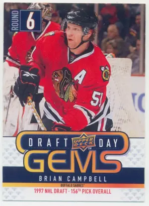 2009-10 UPPER DECK - BRIAN CAMPBELL #GEM27 DRAFT DAY GEMS