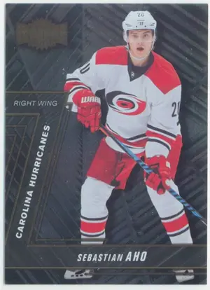 2016-17 FLEER SHOWCASE - SEBASTIAN AHO #MU-33 METAL UNIVERSE