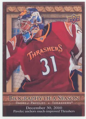 2010-11 UPPER DECK BIOGRAPHY OF A SEASON - ONDREJ PAVELEC #BOS15⚠️