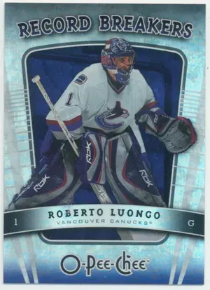 2007-08 O-PEE-CHEE - ROBERTO LUONGO #RB10 RECORD BREAKERS