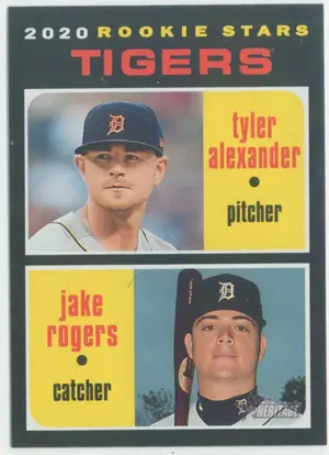 2020 Topps Heritage - Tyler Alexander/Jake Rogers #39 Rookie Stars
