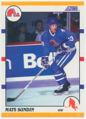 1990-91 SCORE ROOKIES & TRADED - MATS SUNDIN #100T