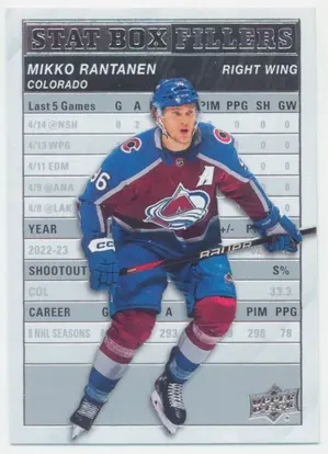 2023-24 UPPER DECK - MIKKO RANTANEN #SB-18 STAT BOX FILLERS