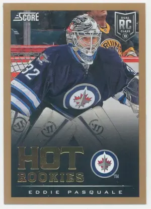 2013-14 SCORE - EDDIE PASQUALE #596 HOT ROOKIES GOLD