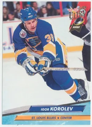 1992-93 FLEER ULTRA - IGOR KOROLEV #395 ROOKIE