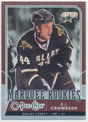 2008-09 O-PEE-CHEE - B.J. CROMBEEN #540 MARQUEE ROOKIES