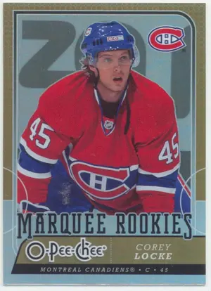 2008-09 O-PEE-CHEE - COREY LOCKE #524 MARQUEE ROOKIES RAINBOW FOIL
