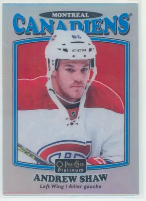 2016-17 O-PEE-CHEE PLATINUM - ANDREW SHAW #R-58 RETRO RAINBOW