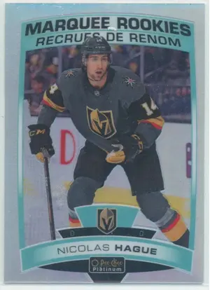 2019-20 O-PEE-CHEE PLATINUM - NICOLAS HAGUE #192 MARQUEE ROOKIES RAINBOW