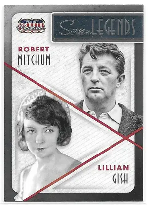 2015 Panini Americana Screen Legends Co-Stars #15 Robert Mitchum & Lillian Gish