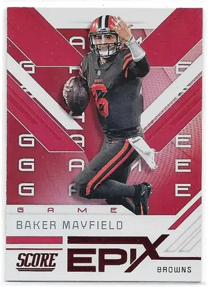 2019 Score Epix Game Red #EG-10 Baker Mayfield