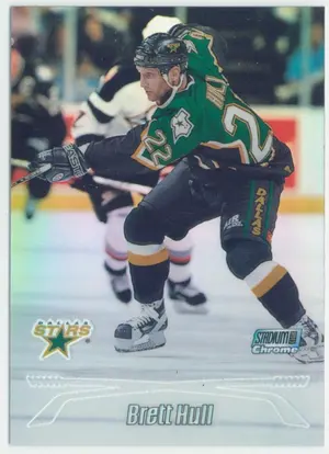 1999-00 STADIUM CLUB - BRETT HULL #21 CHROME REFRACTOR