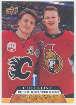 2020-21 UPPER DECK - MATTHEW TKACHUK/BRADY TKACHUK #C210 CHECKLIST UD CANVAS