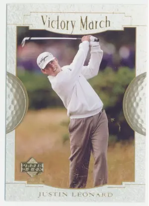 2001 Upper Deck - Justin Leonard #164 Victory March