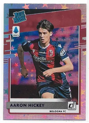 2020-21 Chronicles Donruss Rated Rookies Serie A Purple Astro #4 Aaron Hickey