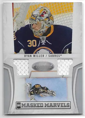 2010-11 Certified Masked Marvels Materials #4 Ryan Miller (24/99)