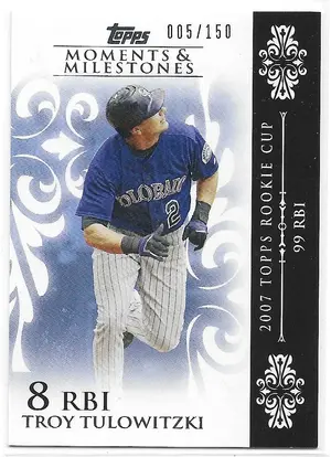 2008 Topps Moments & Milestones #9 Troy Tulowitzki (005/150)