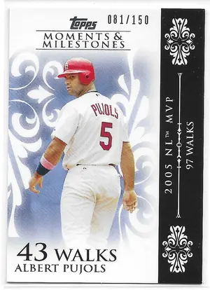 2008 Topps Moments & Milestones #15 Albert Pujols (081/150)