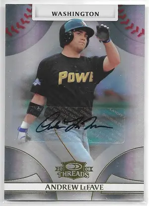 2008 Donruss Threads Signatures Gold #99 Andrew LeFave (513/975)