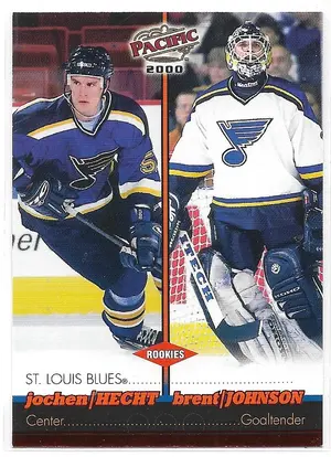 1999-00 Pacific Red #367 Brent Johnson & Jochen Hecht RC