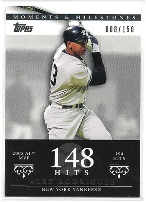 2007 Topps Moments & Milestones #35 Alex Rodriguez (008/150)