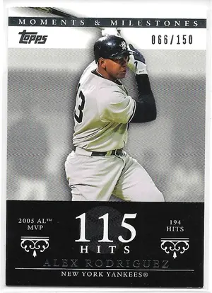 2007 Topps Moments & Milestones #35 Alex Rodriguez (066/150)