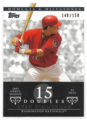 2007 Topps Moments & Milestones #158 Ryan Zimmerman (148/150)