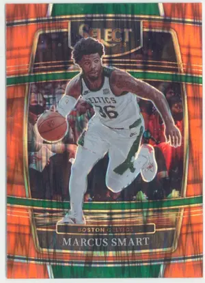 2021-22 Panini Select - Marcus Smart #32 Concourse Orange Flash Prizm Parallel