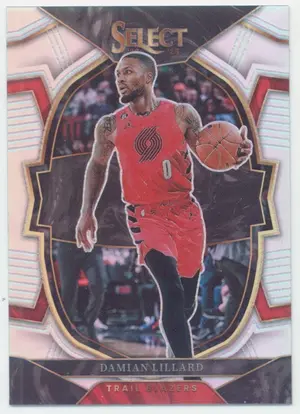 2022-23 Panini Select - Damian Lillard #7 Concourse Silver Prizm Parallel