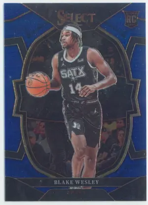 2022-23 Panini Select - Blake Wesley #97 Concourse RC Blue Parallel