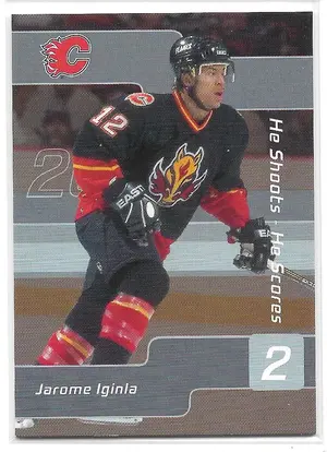2001-02 Be A Player Signature Series He Shoots He Scores Points #NNO Jarome Iginla
