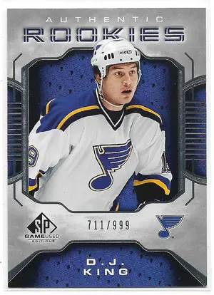 2006-07 SP Game Used #152 D.J. King RC (711/999)