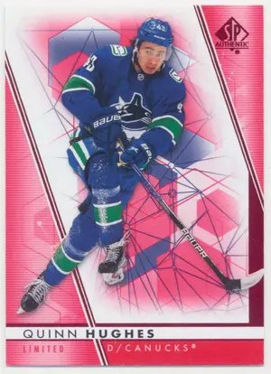 2022-23 SP AUTHENTIC - QUINN HUGHES #43 LIMITED RED