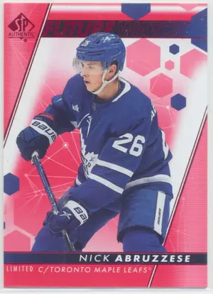 2022-23 SP AUTHENTIC - NICK ABRUZZESE #127 FUTURE WATCH LIMITED RED