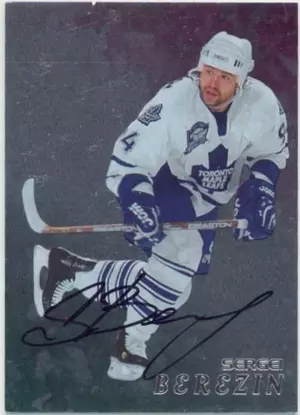 1998-99 BE A PLAYER - SERGEI BEREZIN #285 AUTOGRAPH