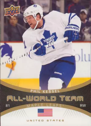 2010-11 UPPER DECK - PHIL KESSEL #AW-25 ALL-WORLD TEAM