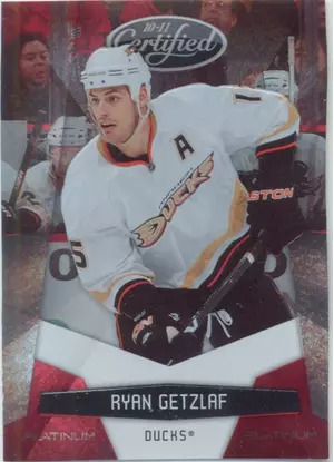 2010-11 CERTIFIED - RYAN GETZLAF #1 PLATINUM RED 968/999