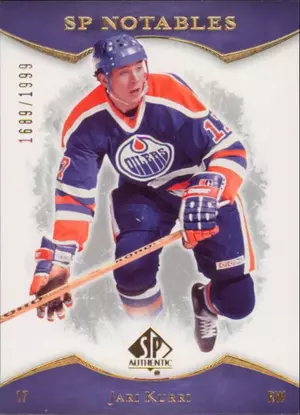2007-08 SP AUTHENTIC - JARI KURRI #137 SP NOTABLES 1689/1999