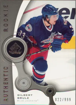 2005-06 SP GAME USED - GILBERT BRULE #139 AUTHENTIC ROOKIE 22/999