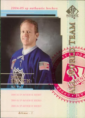 2004-05 SP AUTHENTIC - BRIAN LEETCH #148 ALL WORLD TEAM